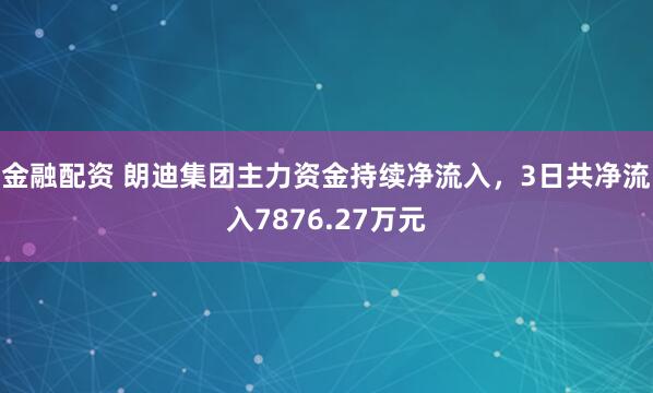 金融配资 朗迪集团主力资金持续净流入，3日共净流入7876.27万元