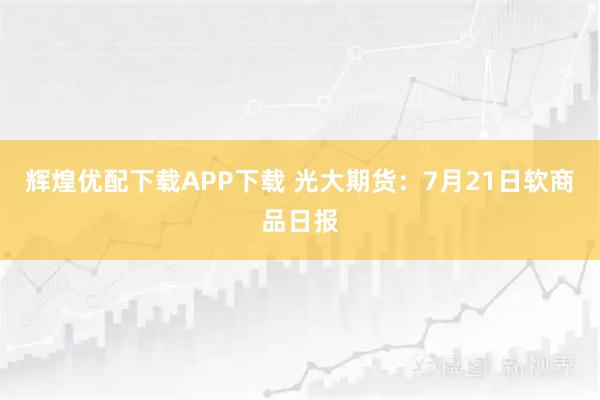 辉煌优配下载APP下载 光大期货:7月21日软商品日报